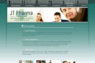 Aperçu visuel du site http://www.jt-pharma.com