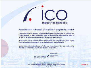 Aperçu visuel du site http://www.industries-conseils.fr