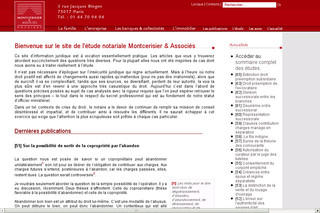 Aperçu visuel du site http://www.montcerisier-notaires.com