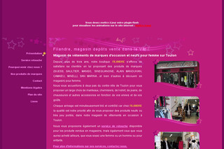Aperçu visuel du site http://www.depot-vente-filandre.com