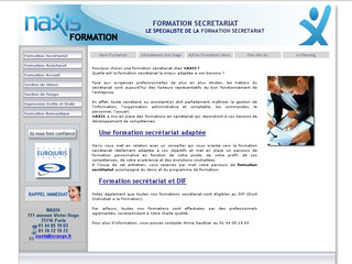 Aperçu visuel du site http://www.formation-secretariat.fr