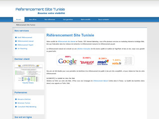 Aperçu visuel du site http://www.referencement-site-tunisie.com