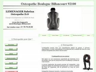 Sabrina Lemenager, ostéopathe à Boulogne Billancourt - Osteopatheboulogne92 .com