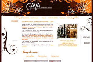 Aperçu visuel du site http://www.gaya-boutique.com