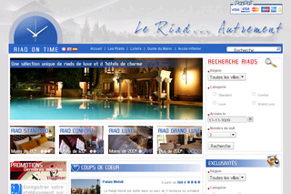 Aperçu visuel du site http://www.riad-on-time.com