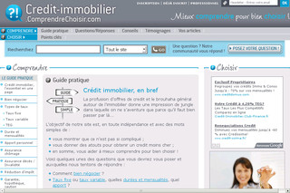 Aperçu visuel du site http://credit-immobilier.comprendrechoisir.com