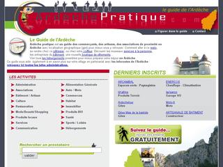 Aperçu visuel du site http://www.ardechepratique.fr