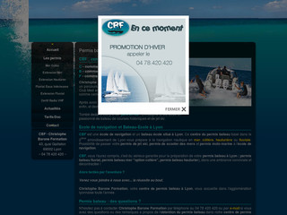 Aperçu visuel du site http://www.cbf-permisbateau.fr
