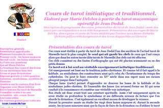Aperçu visuel du site http://www.tarotcours.com