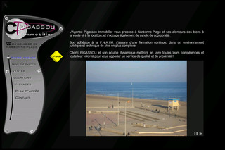 Aperçu visuel du site http://www.agence-pigassou-immobilier-narbonne-plages-vente.com