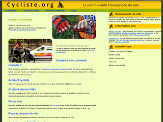 Aperçu visuel du site http://www.cycliste.org