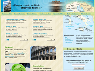 Aperçu visuel du site http://www.italie.cc/