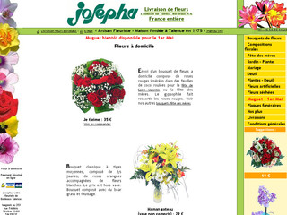 Aperçu visuel du site http://www.josepha-fleurs.fr