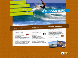 Aperçu visuel du site http://www.gruissan-info.com