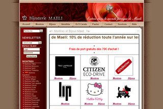 Aperçu visuel du site http://www.bijoux-maeli.com