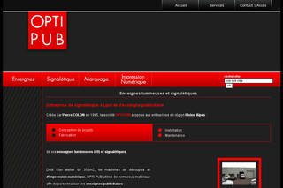 Aperçu visuel du site http://www.opti-pub.com
