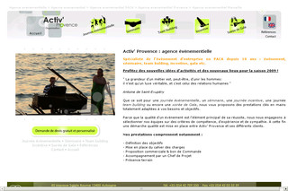 Aperçu visuel du site http://www.activ-provence.com