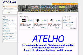 Aperçu visuel du site http://www.atelho.com