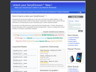 Deblocage de votre Sony-Ericsson avec Deblocage-sony.com