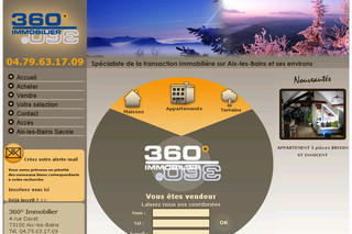 Aperçu visuel du site http://www.360immobilier.com