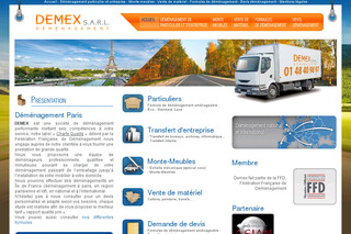 Aperçu visuel du site http://www.demex-demenagement.fr