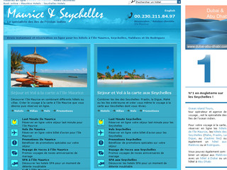 Aperçu visuel du site http://www.maurice-seychelles.com