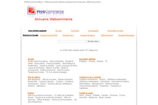 Aperçu visuel du site http://annuaire.webcommerce-maroc.com