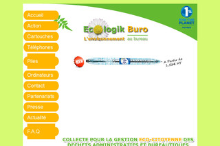 Ecologik Buro, l'environnement au bureau : récupération cartouches, piles et téléphones...