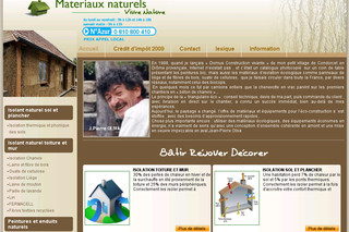 Aperçu visuel du site http://www.materiaux-naturels.fr