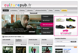 Aperçu visuel du site http://www.culturepub.fr