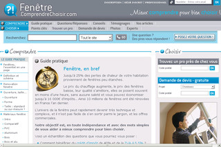Aperçu visuel du site http://fenetre.comprendrechoisir.com