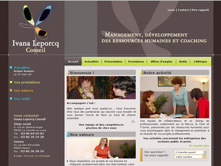 Aperçu visuel du site http://www.ivana-leporcq-conseil.com