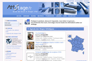 Aperçu visuel du site http://www.artstage.fr