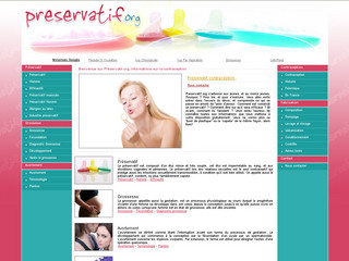 Aperçu visuel du site http://www.preservatif.org