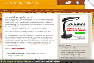 Aperçu visuel du site http://www.lampe-de-luminotherapie.com