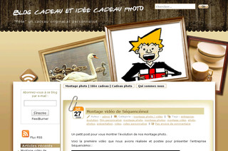 Aperçu visuel du site http://blogcadeau.sequencemoi.com