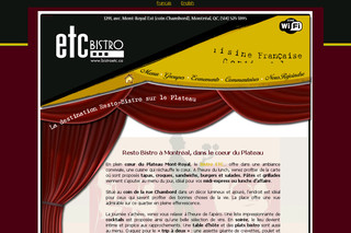Aperçu visuel du site http://www.bistroetc.ca 