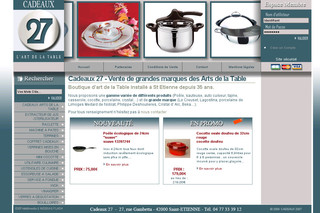 Aperçu visuel du site http://www.cadeaux-cuisine.com