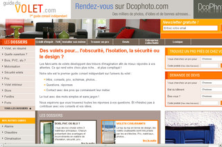 Aperçu visuel du site http://www.guide-du-volet.com