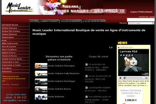 Aperçu visuel du site http://www.music-leader-international.com