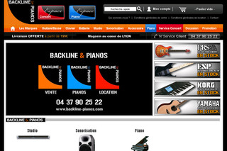 Aperçu visuel du site http://www.backline-pianos.com