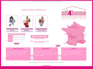 Aperçu visuel du site http://www.all4home.fr