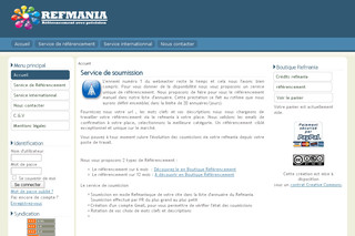 Aperçu visuel du site http://www.refmania.fr/