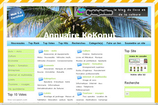 Aperçu visuel du site http://annuaire.kokonut.net