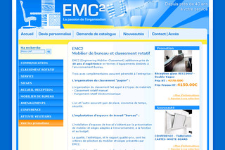 Aperçu visuel du site http://www.emc2bureaux.com