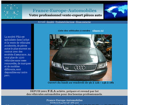 Aperçu visuel du site http://www.france-europe-automobiles.com