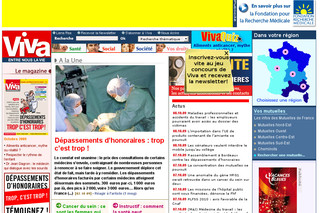 Aperçu visuel du site http://www.viva.presse.fr/