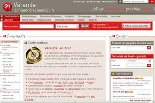 Aperçu visuel du site http://veranda.comprendrechoisir.com