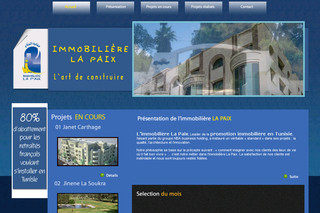 Aperçu visuel du site http://www.immobilierelapaix.com