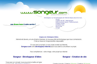Aperçu visuel du site http://www.songeur.com